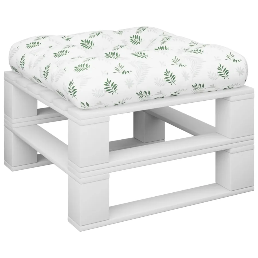 Coussin de palette à motif de feuilles 58x58x10 cm tissu oxford - 3