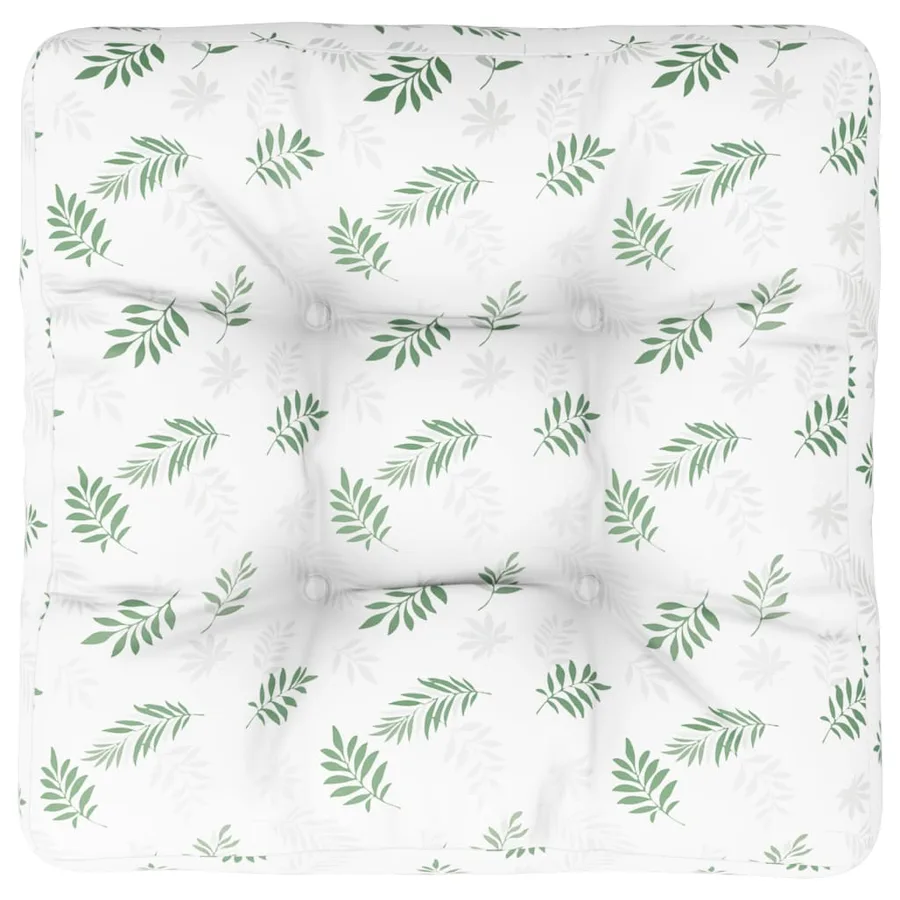 Coussin de palette à motif de feuilles 58x58x10 cm tissu oxford - 6