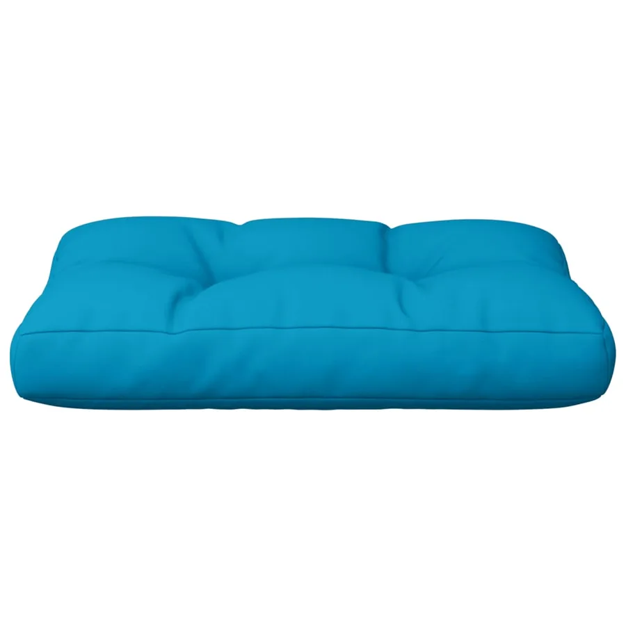 Coussin de palette bleu clair 50x40x12 cm tissu - 5