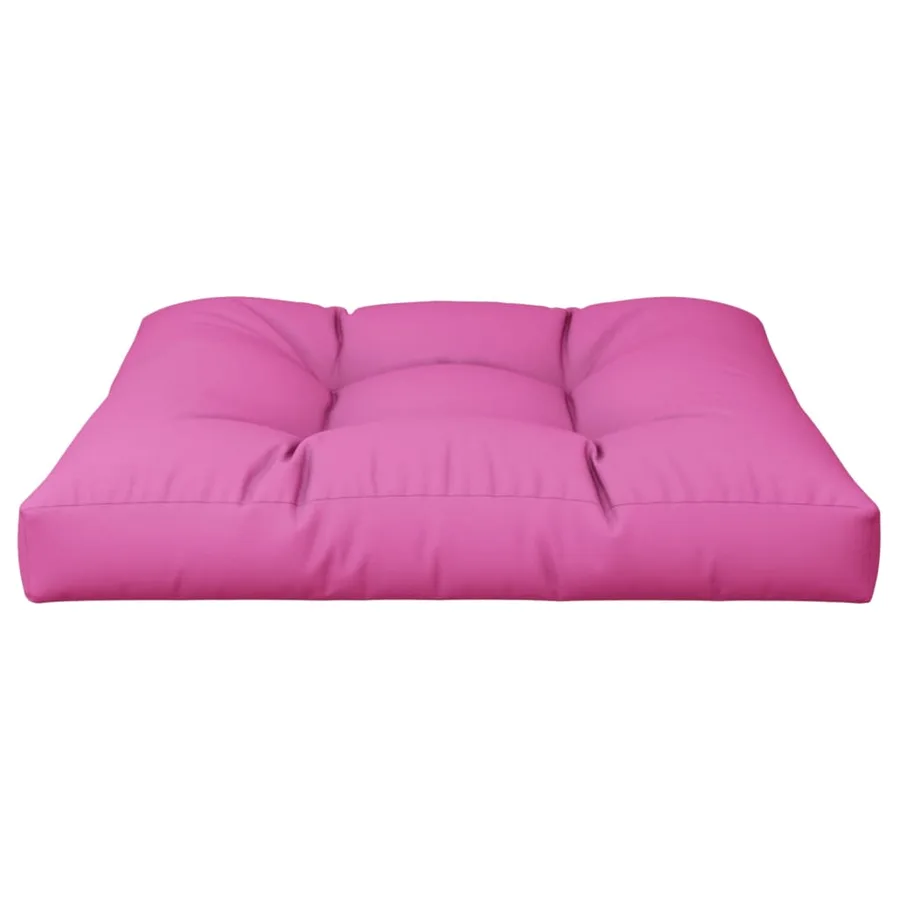 Coussin de palette rose 70x70x12 cm tissu - 5