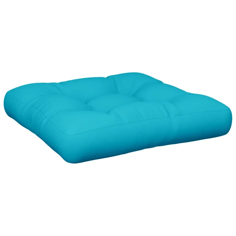 Coussin de palette turquoise 60x60x12 cm tissu - 2