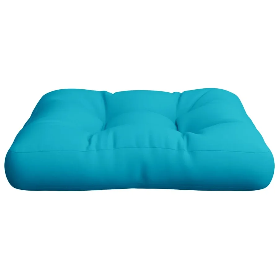Coussin de palette turquoise 60x60x12 cm tissu - 4