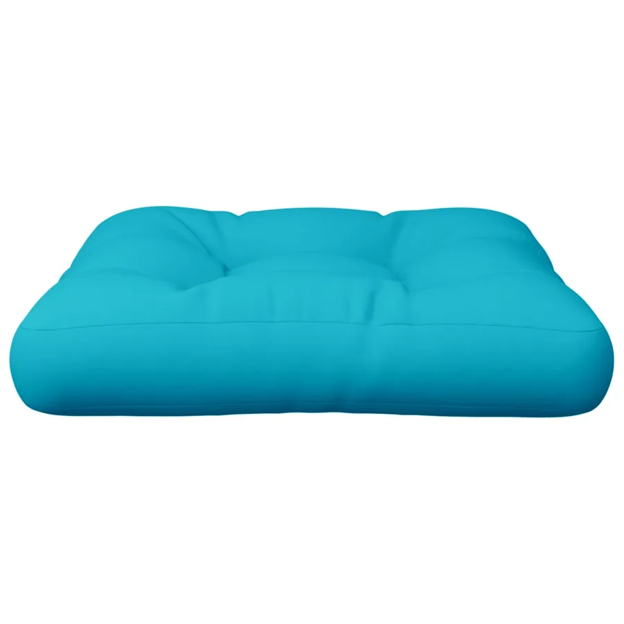 Coussin de palette turquoise 60x60x12 cm tissu - 5