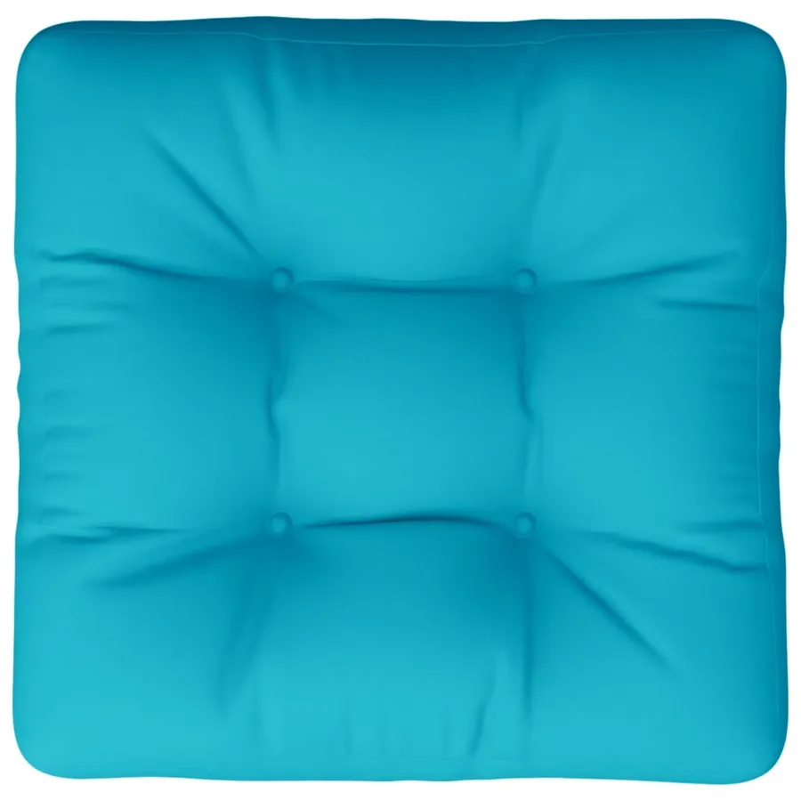 Coussin de palette turquoise 60x60x12 cm tissu - 6