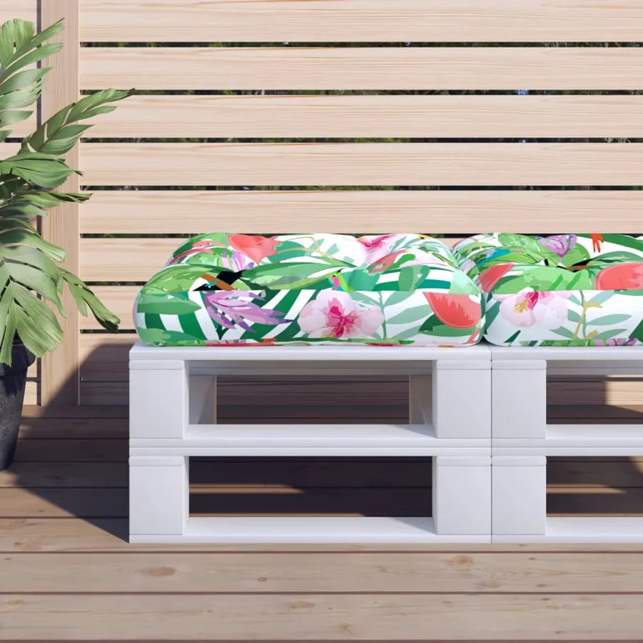 Coussin de palette multicolore 50x50x12 cm tissu
