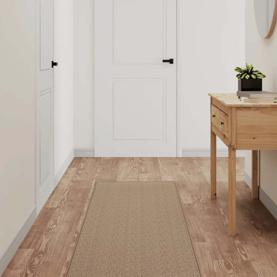 Tapis de couloir aspect sisal sable 50x150 cm