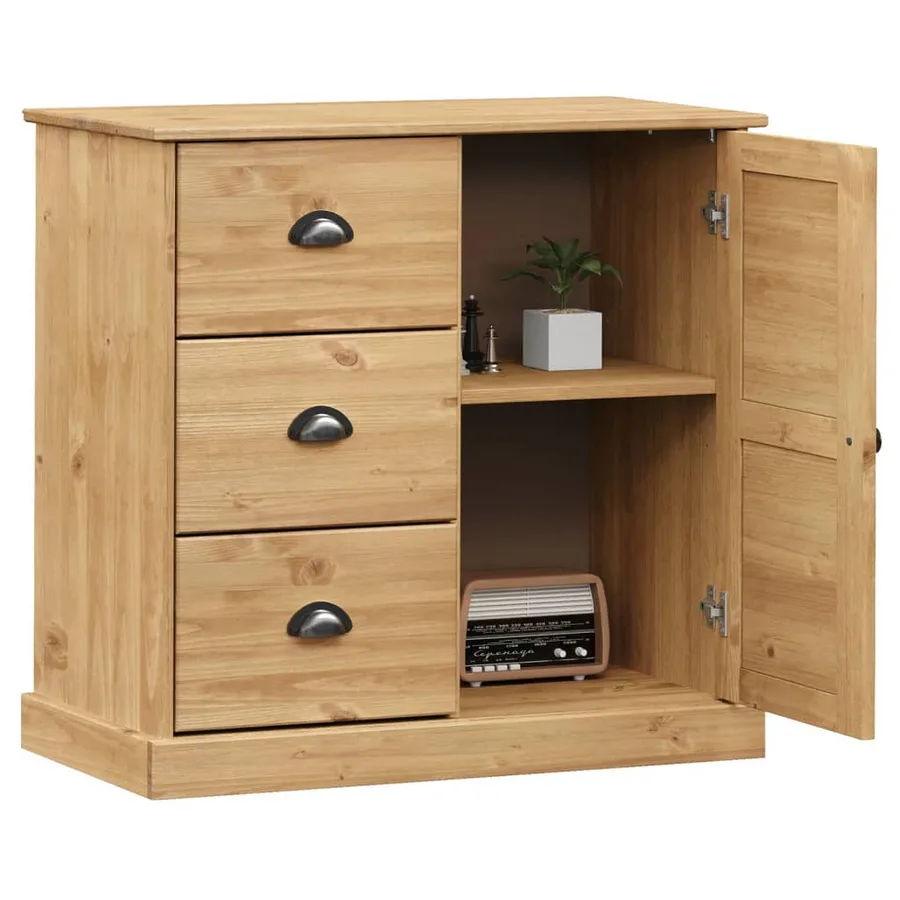 Buffet avec tiroirs VIGO 78x40x75 cm bois massif de pin - 3
