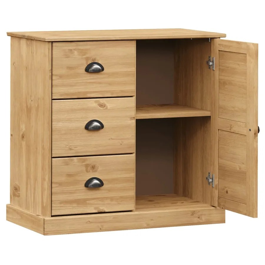Buffet avec tiroirs VIGO 78x40x75 cm bois massif de pin - 4
