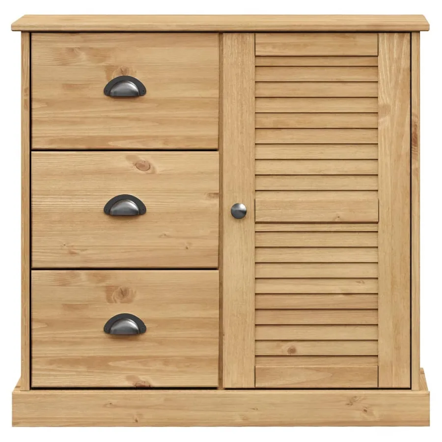 Buffet avec tiroirs VIGO 78x40x75 cm bois massif de pin - 5
