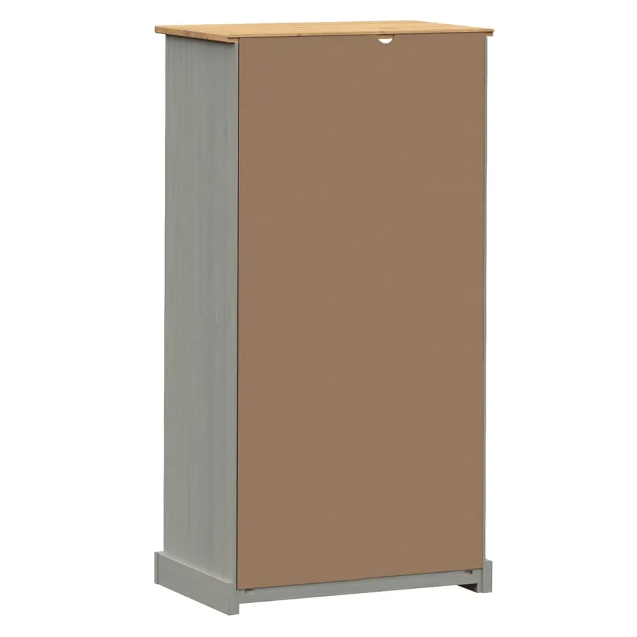 Bibliothèque VIGO gris 60x35x114,5 cm bois massif de pin - 7