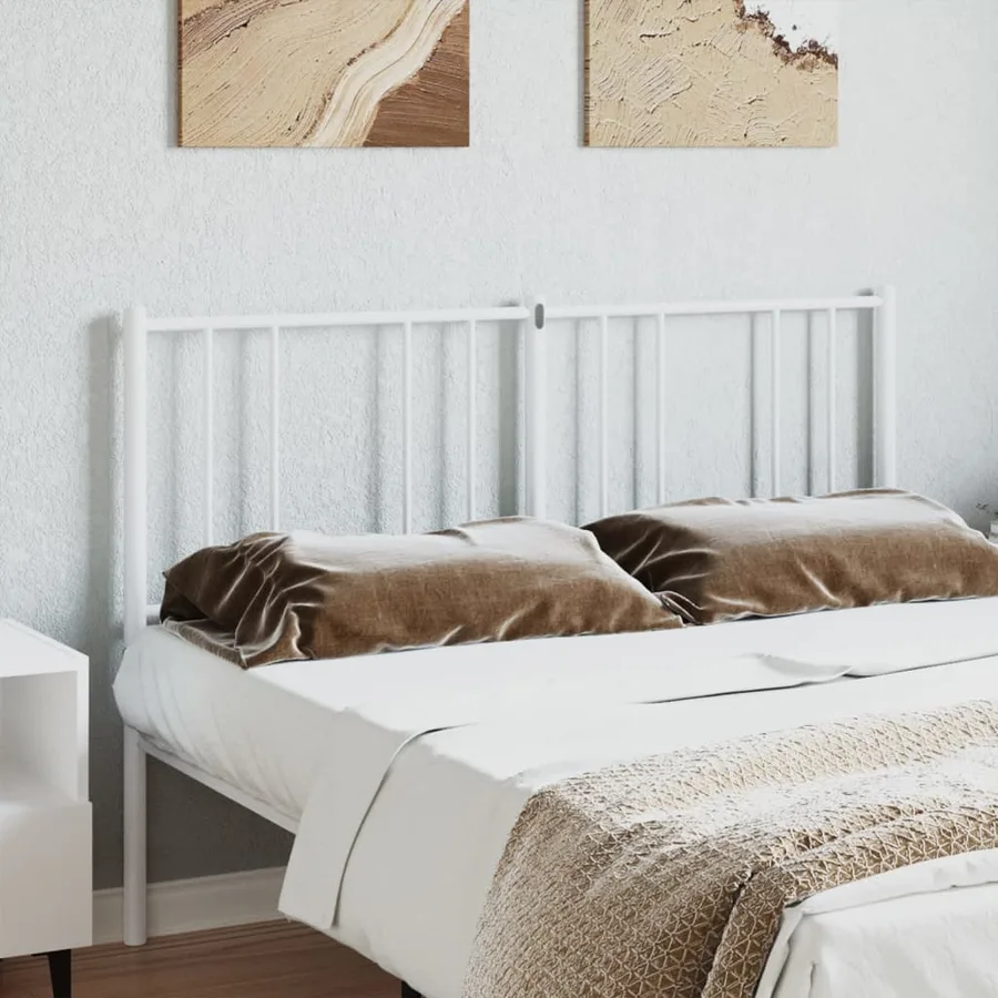 Tête de lit de remplacement métal blanc 135 cm - 3