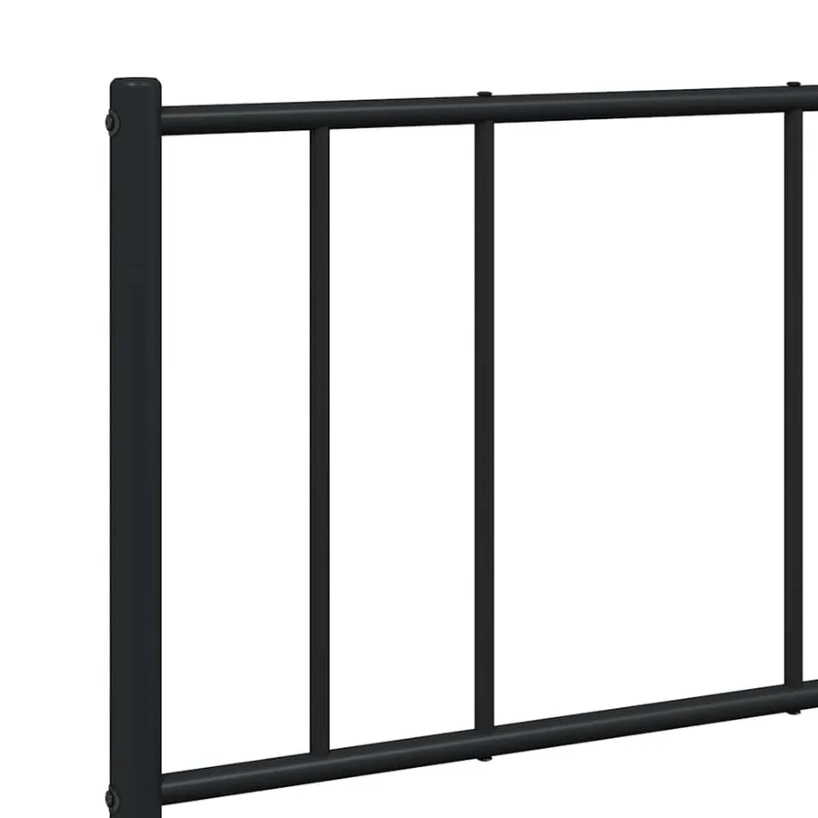 Cadre de lit métal sans matelas avec pied de lit noir 150x200cm - 9