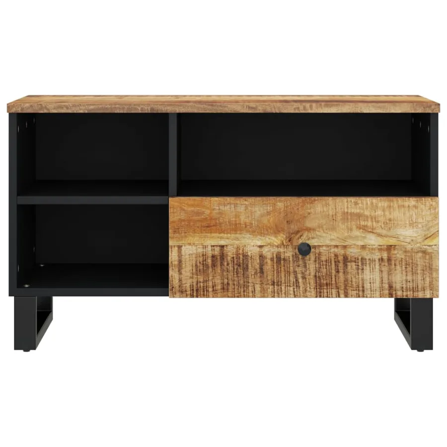 Meuble TV 80x33x46 cm bois de manguier et d'ingénierie - 3
