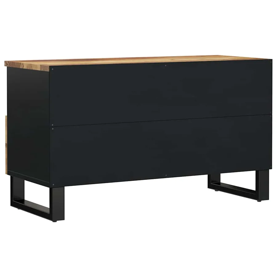 Meuble TV 80x33x46 cm bois de manguier et d'ingénierie - 5
