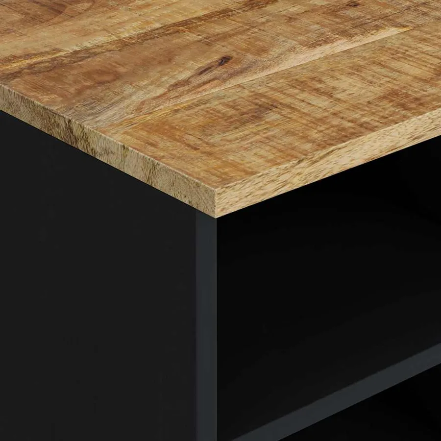 Meuble TV 80x33x46 cm bois de manguier et d'ingénierie - 6
