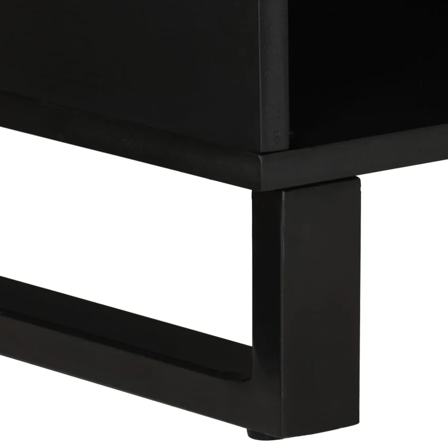 Meuble TV 80x33x46 cm bois de manguier et d'ingénierie - 7
