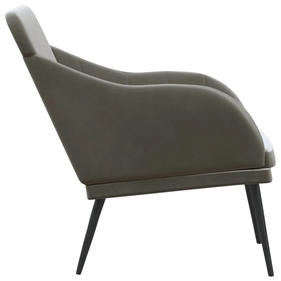 Banc Gris foncé 110x76x80 cm Velours - 4
