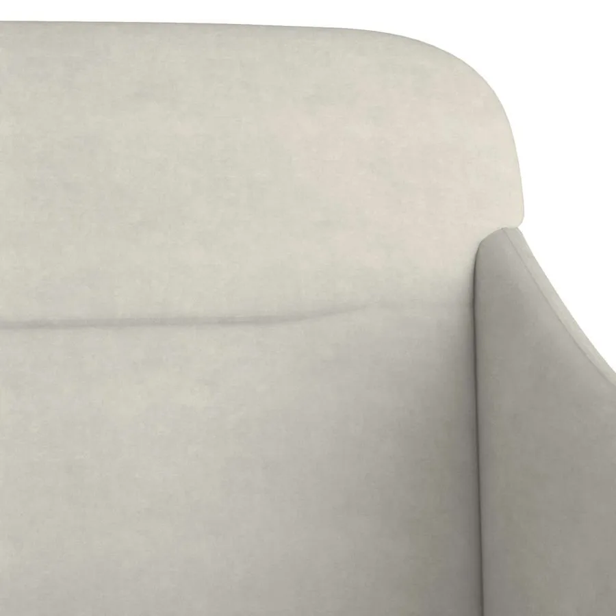 Banc Crème 110x76x80 cm Velours - 6