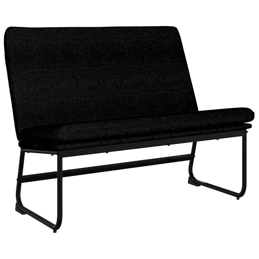 Banc Noir 100x75x76 cm Tissu - 2