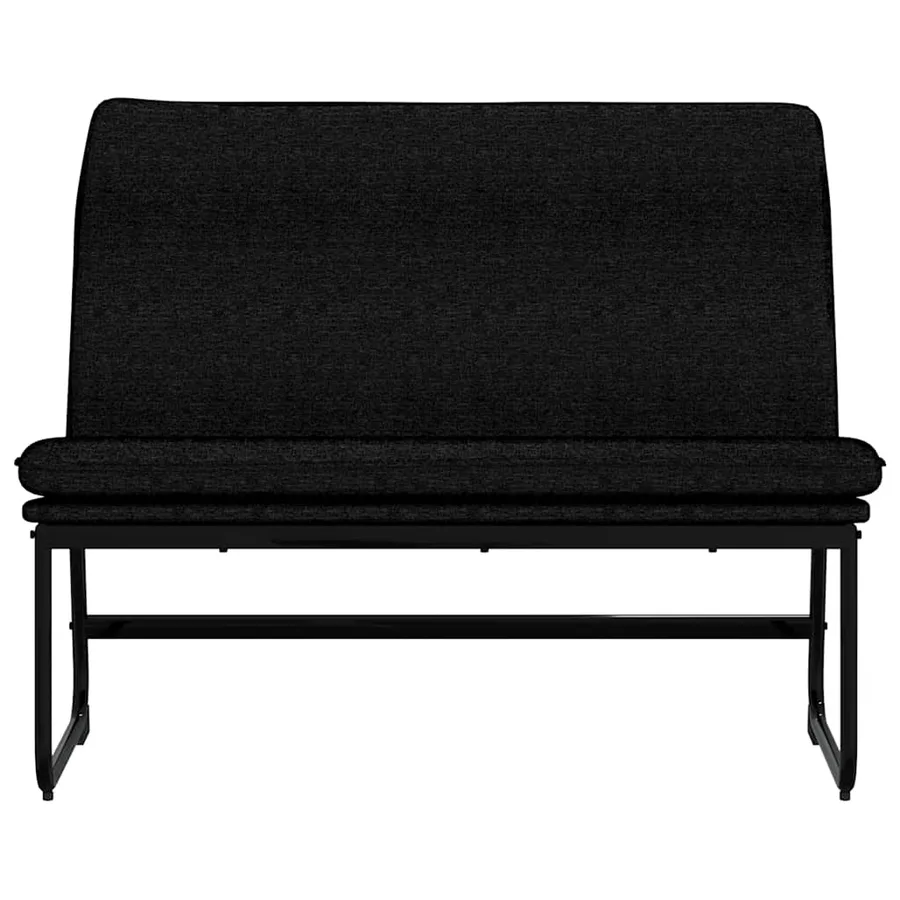 Banc Noir 100x75x76 cm Tissu - 3