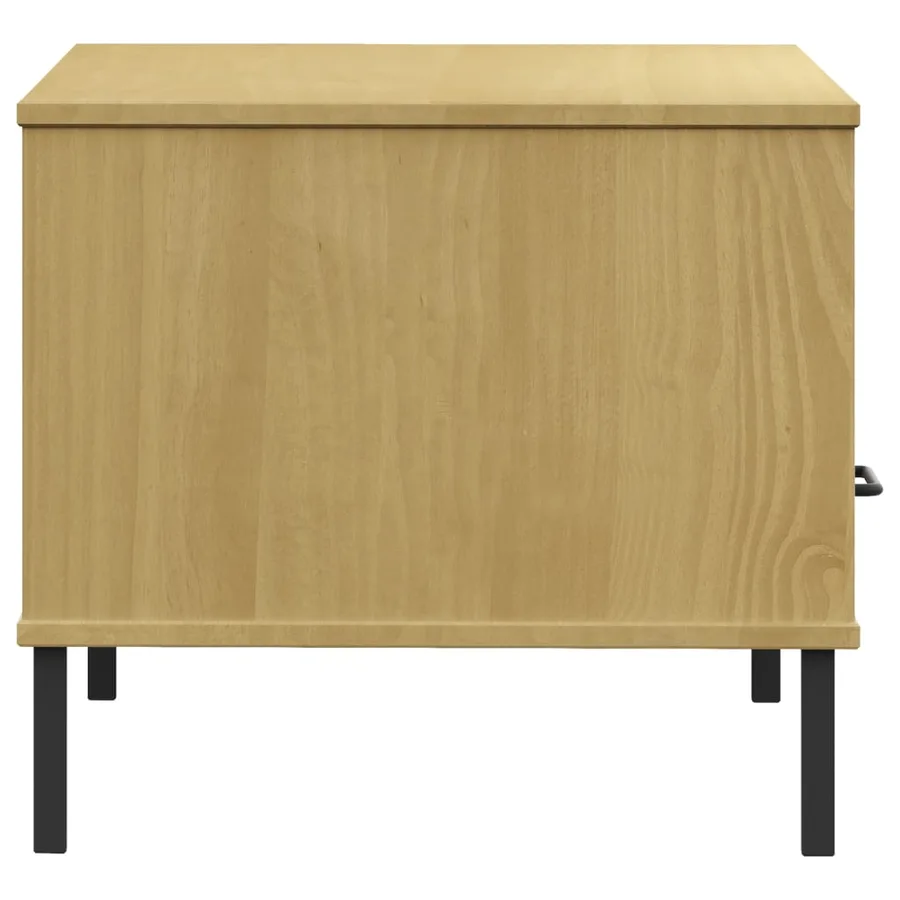 Table basse avec pieds en métal Marron 85x50x45 cm Bois OSLO - 6