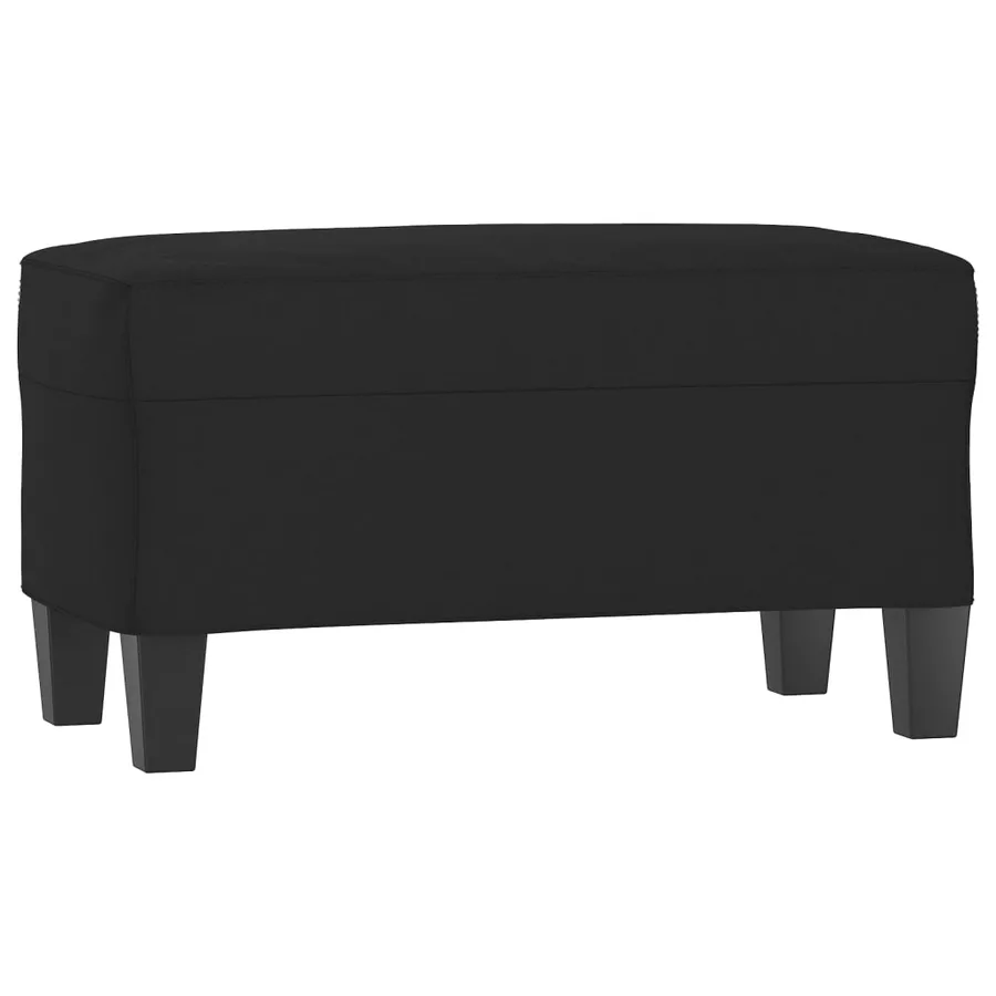 Banc Noir 70x35x41 cm Tissu microfibre - 2