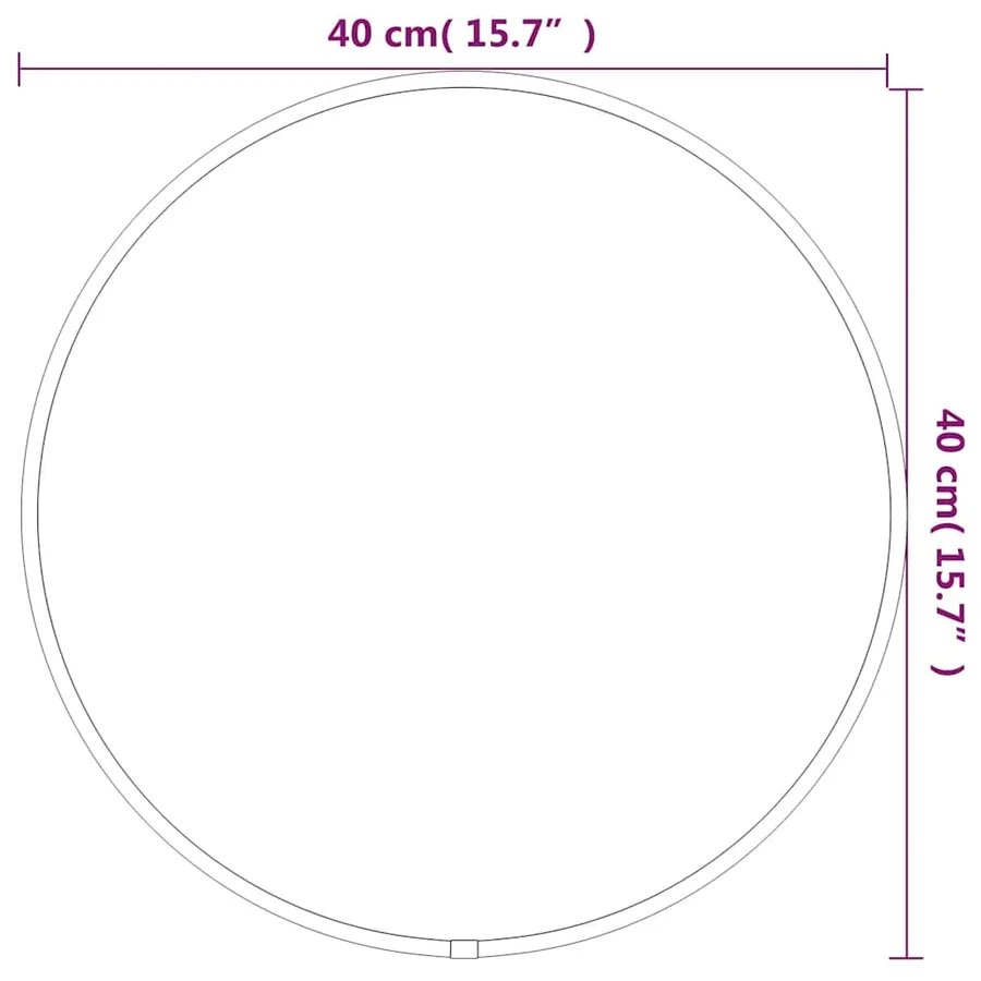 Miroir mural Argenté Ø 40 cm Rond - 6