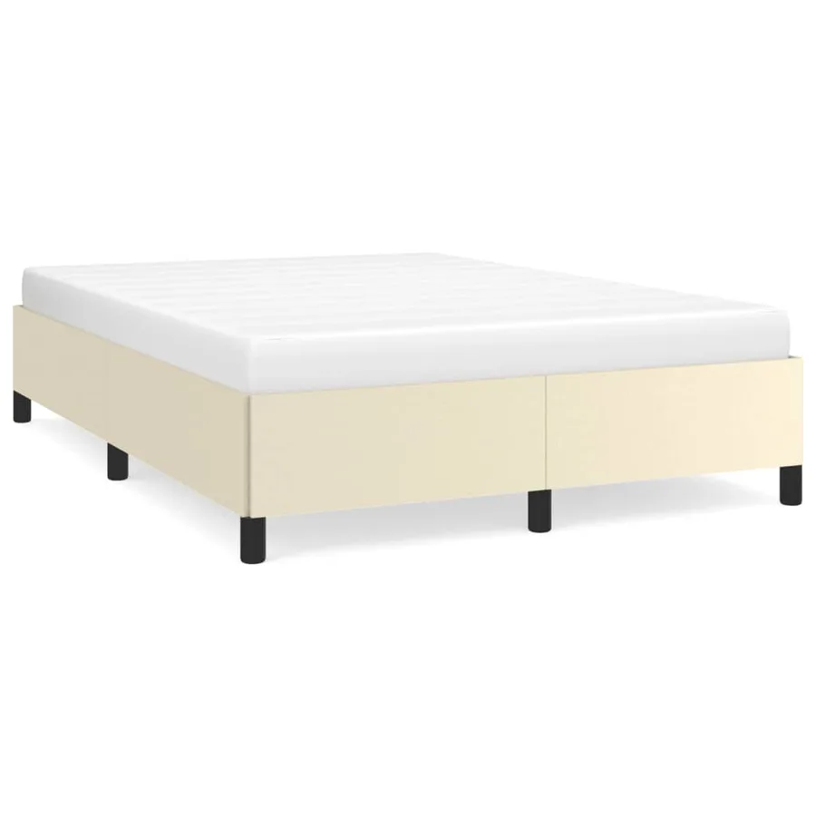 Cadre de lit sans matelas crème 140x200 cm similicuir - 2