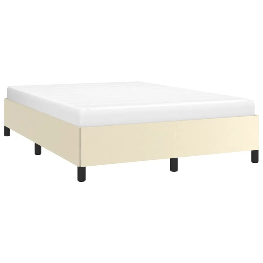 Cadre de lit sans matelas crème 140x200 cm similicuir - 3