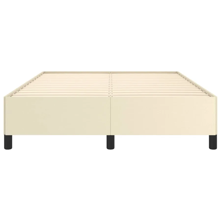 Cadre de lit sans matelas crème 140x200 cm similicuir - 5