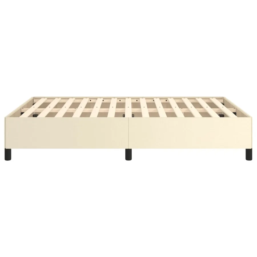 Cadre de lit sans matelas crème 140x200 cm similicuir - 6
