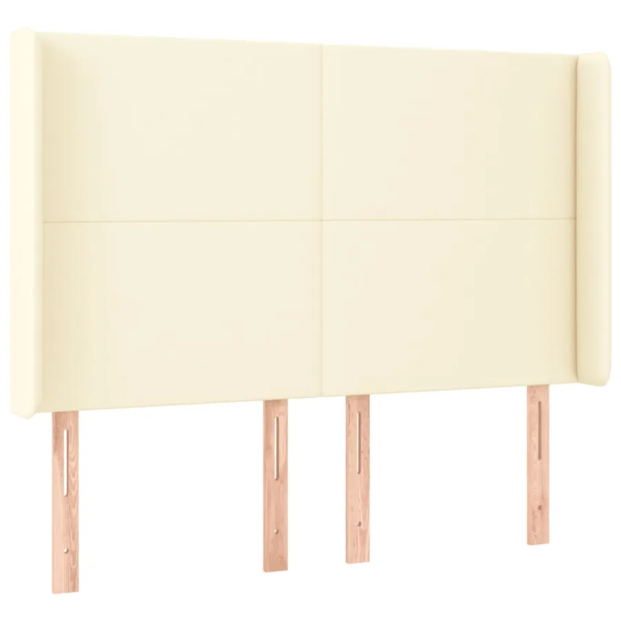 Sommier à lattes de lit matelas LED Crème 140x200 cm Similicuir - 7