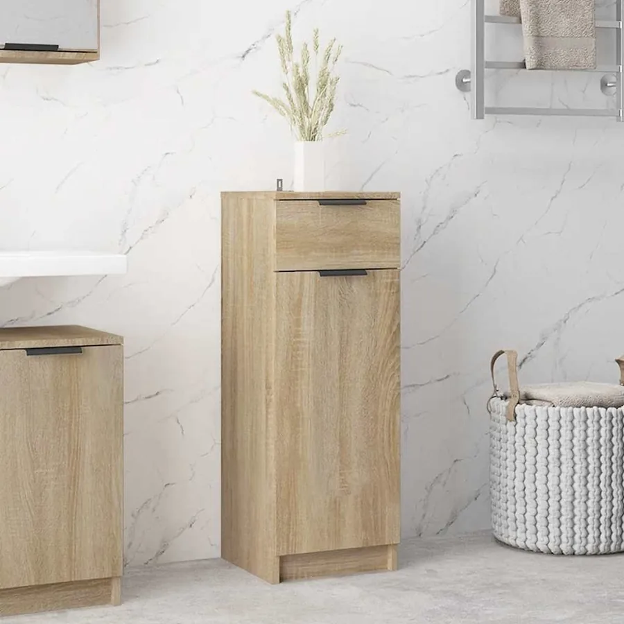 Armoire de salle de bain Chêne sonoma 32x33,5x90 cm