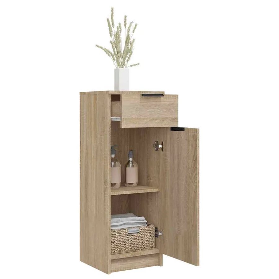 Armoire de salle de bain Chêne sonoma 32x33,5x90 cm - 5