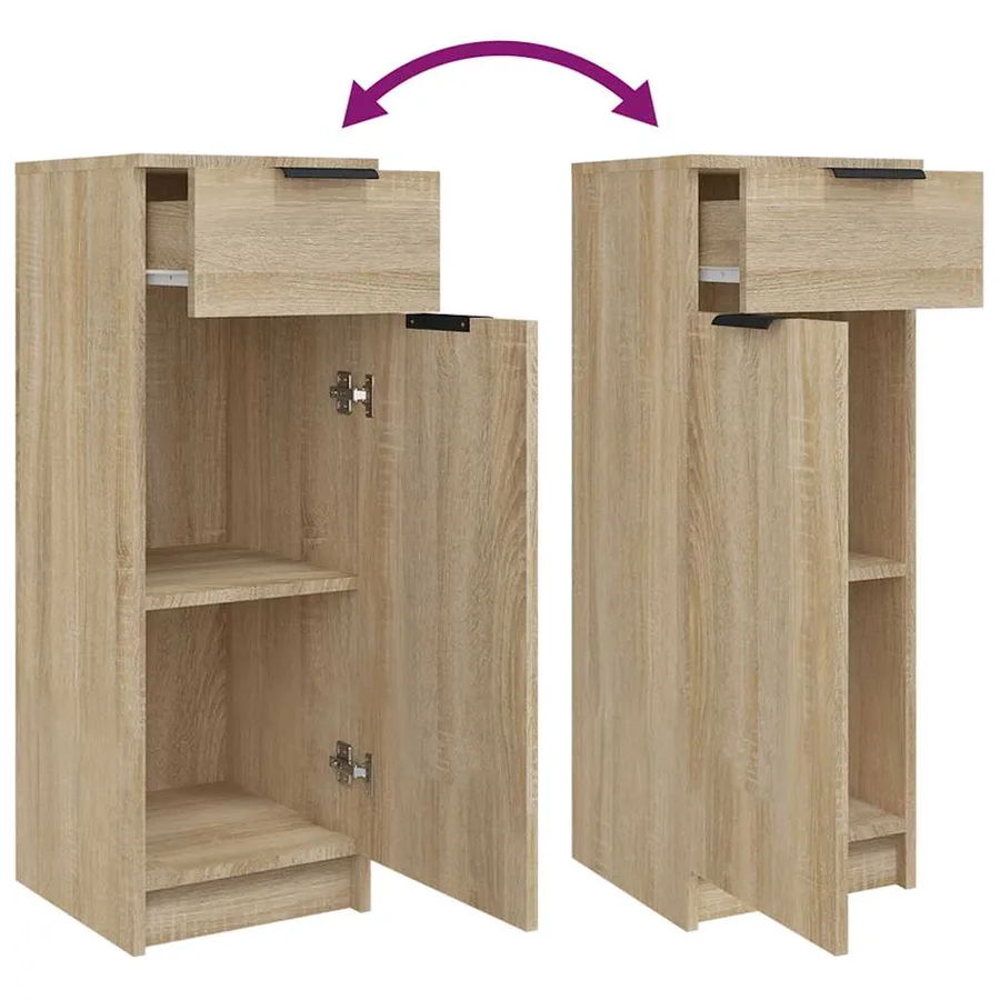 Armoire de salle de bain Chêne sonoma 32x33,5x90 cm - 9