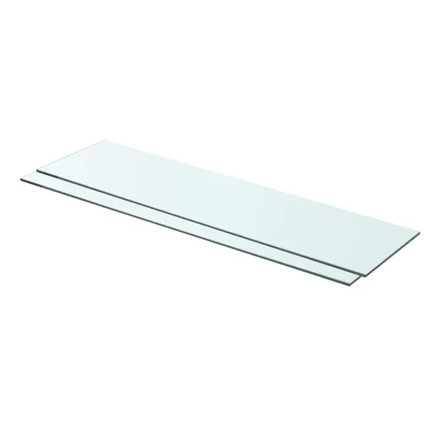 Panneaux d'étagère 2 pcs Verre Transparent 80 x 20 cm