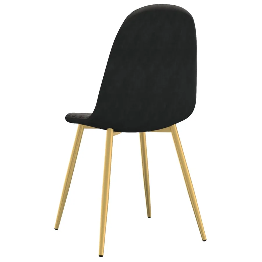Chaises à manger lot de 6 noir velours - 6