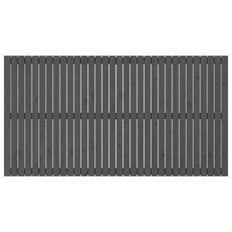 Tête de lit murale Gris 204x3x110 cm Bois massif de pin - 4