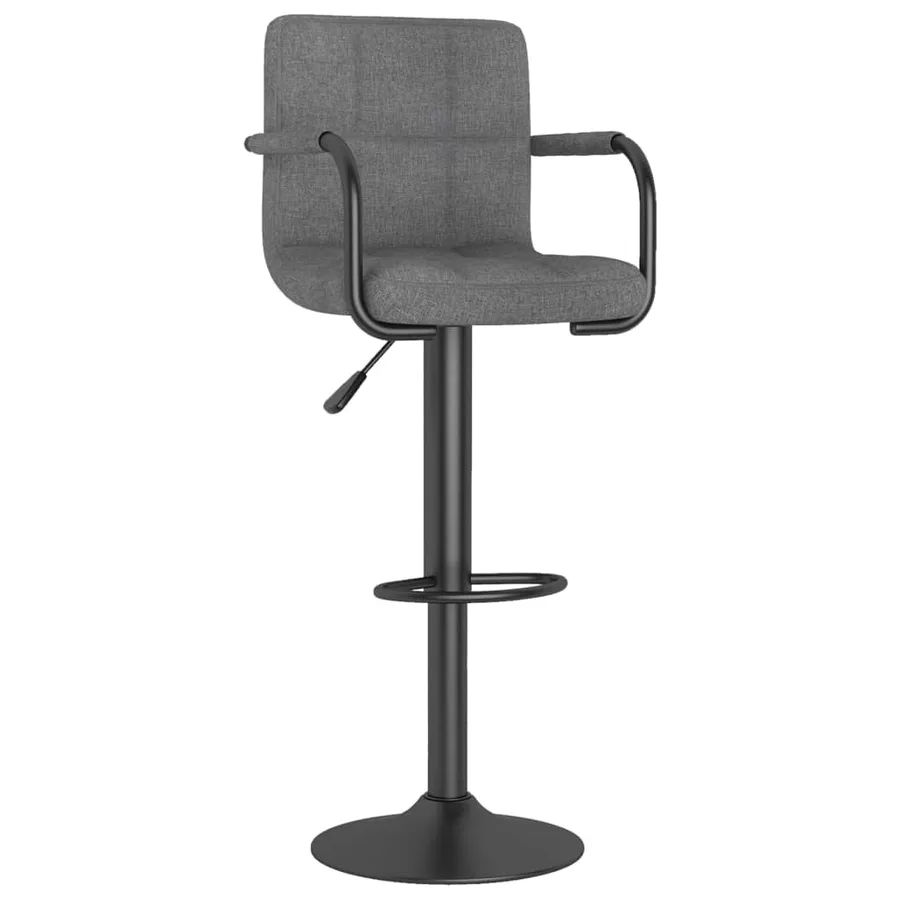 Tabouret de bar Gris clair Tissu - 2