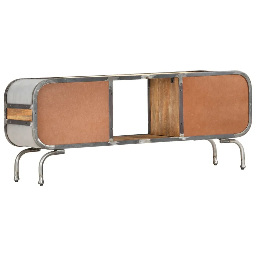 Meuble TV 110x30x42 cm Bois massif de manguier - 5