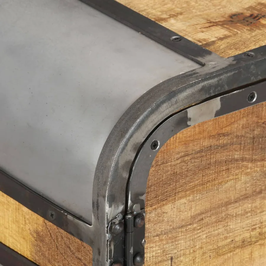 Meuble TV 110x30x42 cm Bois massif de manguier - 6