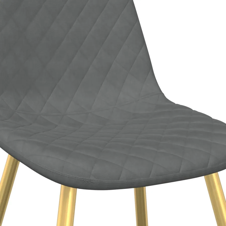 Chaises à manger lot de 2 Gris clair Velours - 7