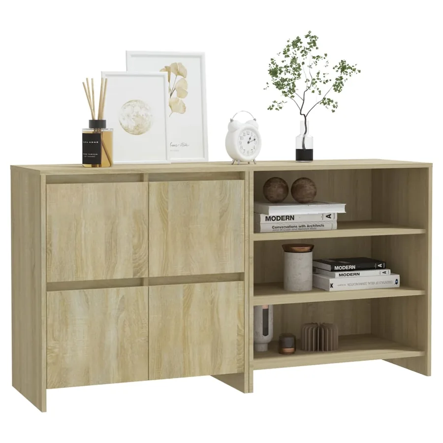 Buffets 2 pcs Chêne sonoma Bois d'ingénierie - 5