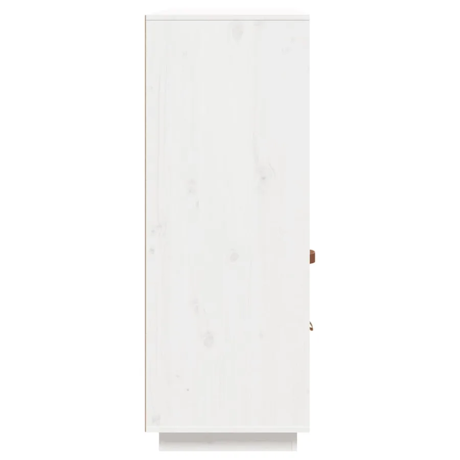 Buffet haut Blanc 100x40x108,5 cm Bois massif de pin - 8