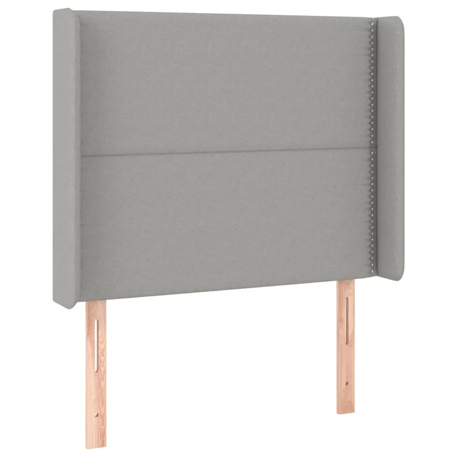 Tête de lit à LED Gris clair 103x16x118/128 cm Tissu - 3