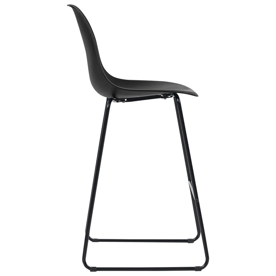 Chaises de bar lot de 2 noir plastique - 4