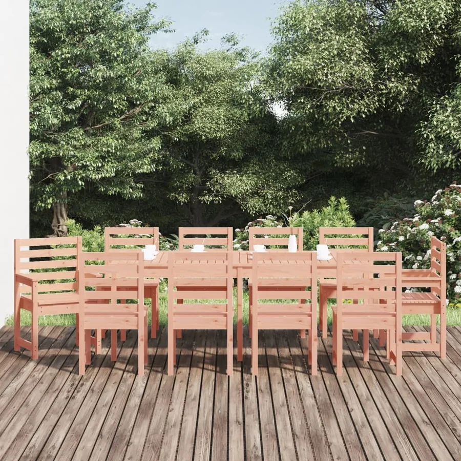 Ensemble à manger de jardin 11 pcs bois massif Douglas