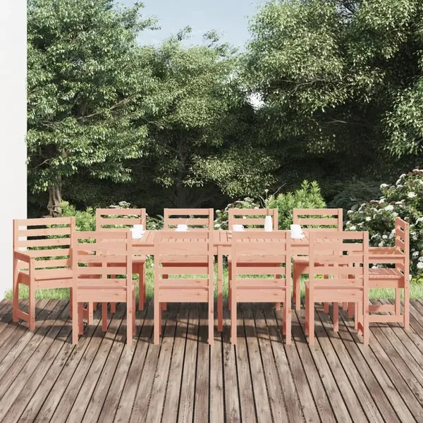 Ensemble à manger de jardin 11 pcs bois massif Douglas
