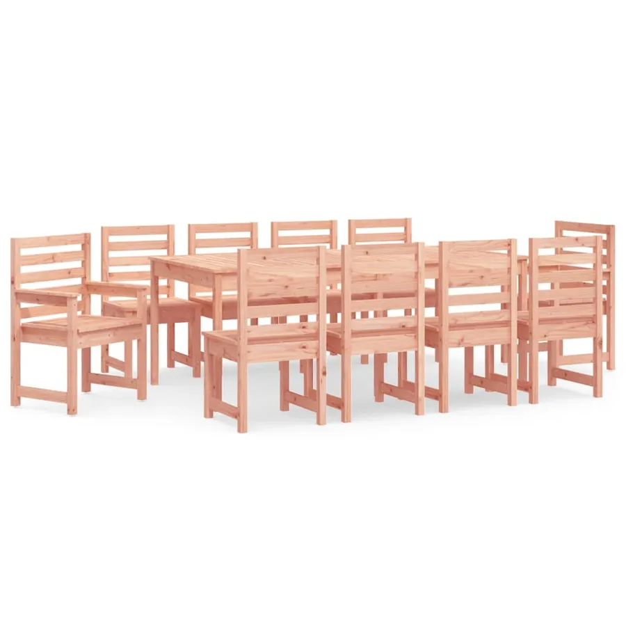 Ensemble à manger de jardin 11 pcs bois massif Douglas - 2