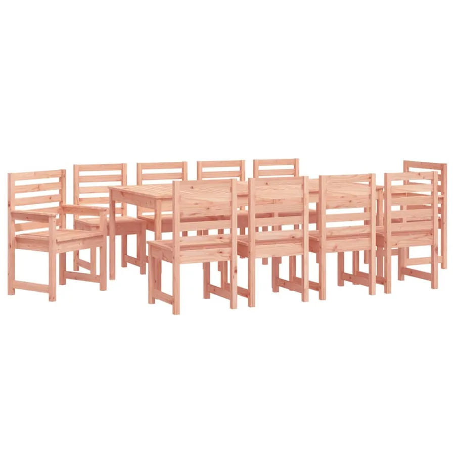 Ensemble à manger de jardin 11 pcs bois massif Douglas - 5